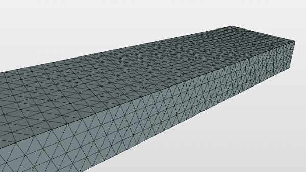 片持ち梁のメッシュ生成