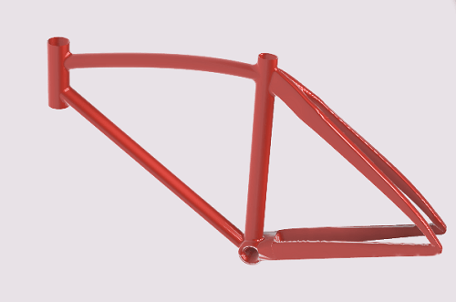 ロードバイクーのシャア専用フレーム赤