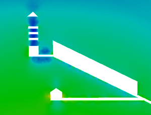 王の間の応力分布