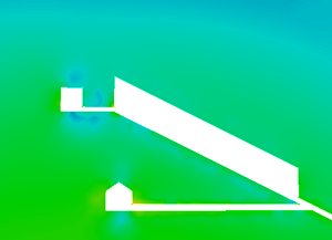 重力拡散の間が存在しない場合の王の間の応力分布