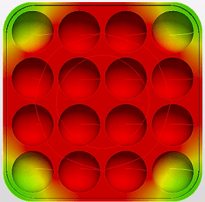 鉄製たこ焼き器-加熱開始から150秒後