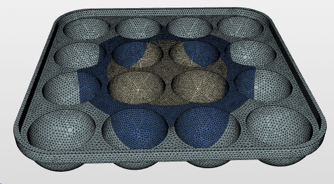 たこ焼き器の熱解析のためメッシュを作成