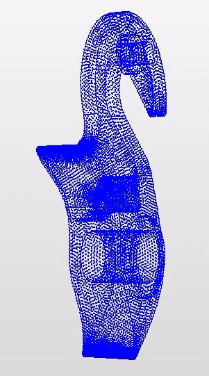 荷重がかかっていない状態でモデルにかかるミーゼス応力