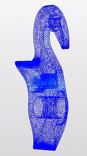 荷重20Nでモデルにかかるミーゼス応力