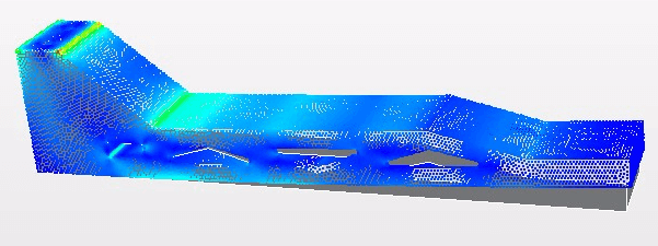 ドローンアームの変位量を可視化