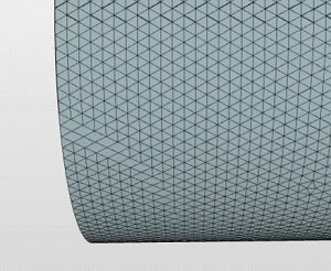 自動作成によるメッシュはモデル全体に均等に配置されます