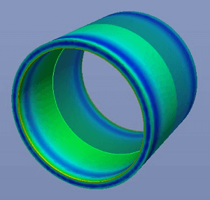 配管全体の応力分布を可視化