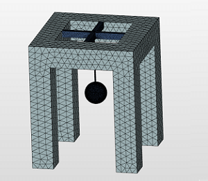 ビルの振り子で振動対策　メッシュ作成