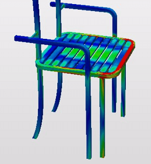 応力を可視化して表示