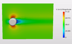 円柱形のビルの風速