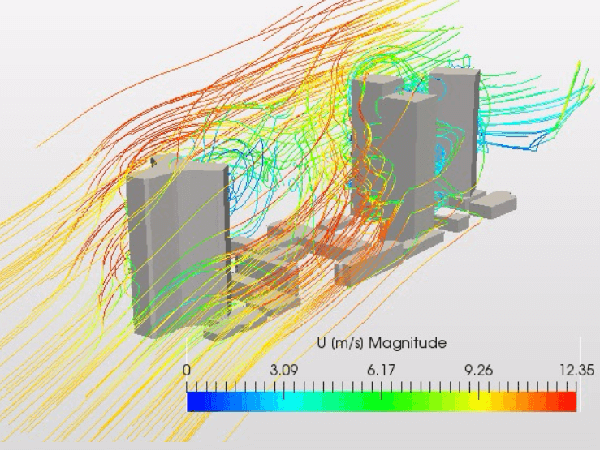 南風の流れを可視化