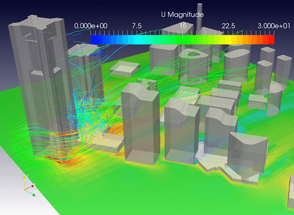 1ビル風の影響を可視化