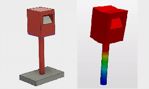 郵便ポストの振動解析
